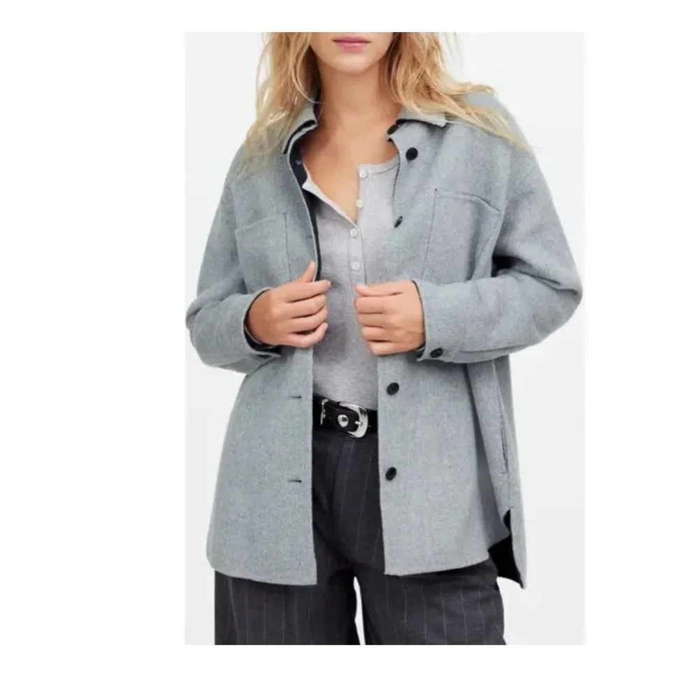 MADEWELL NEW Wool Blend double face long shirt, jacket